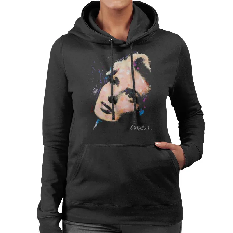Sidney Maurer Original Portrait Of Ingrid Bergman Women's Hooded Sweatshirt Women’s Hoodie with Pockets