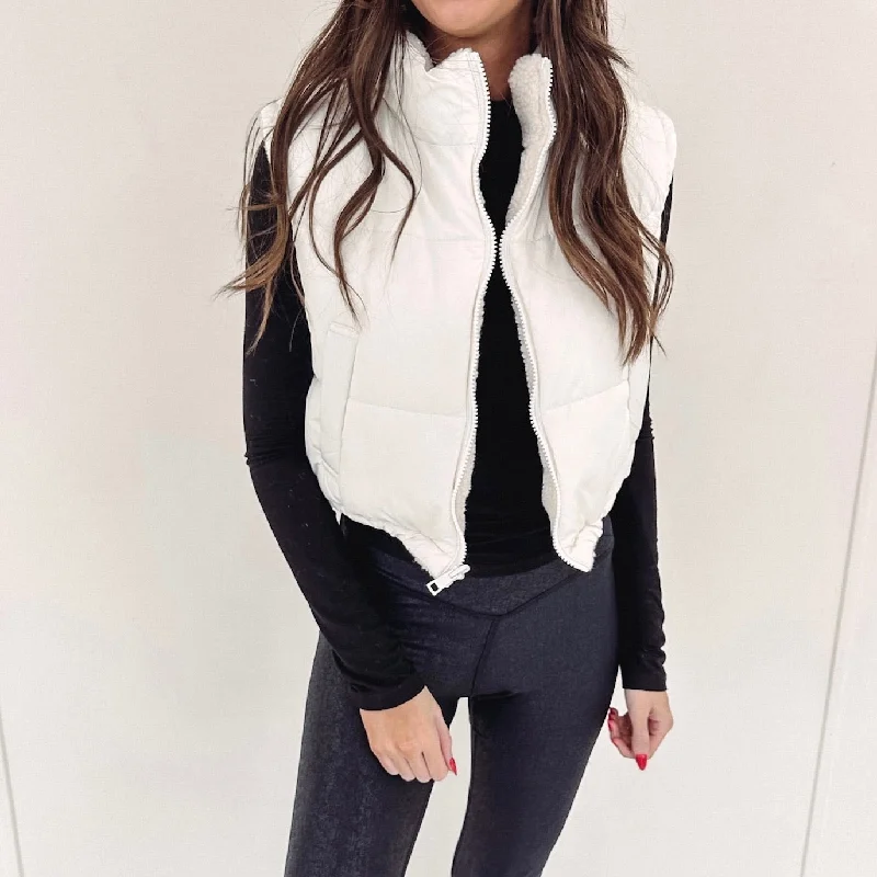 Women's winter-ready jacketsWomen's winter-ready jacketsCharlotte Puffer Vest - White Women's minimalist jackets
