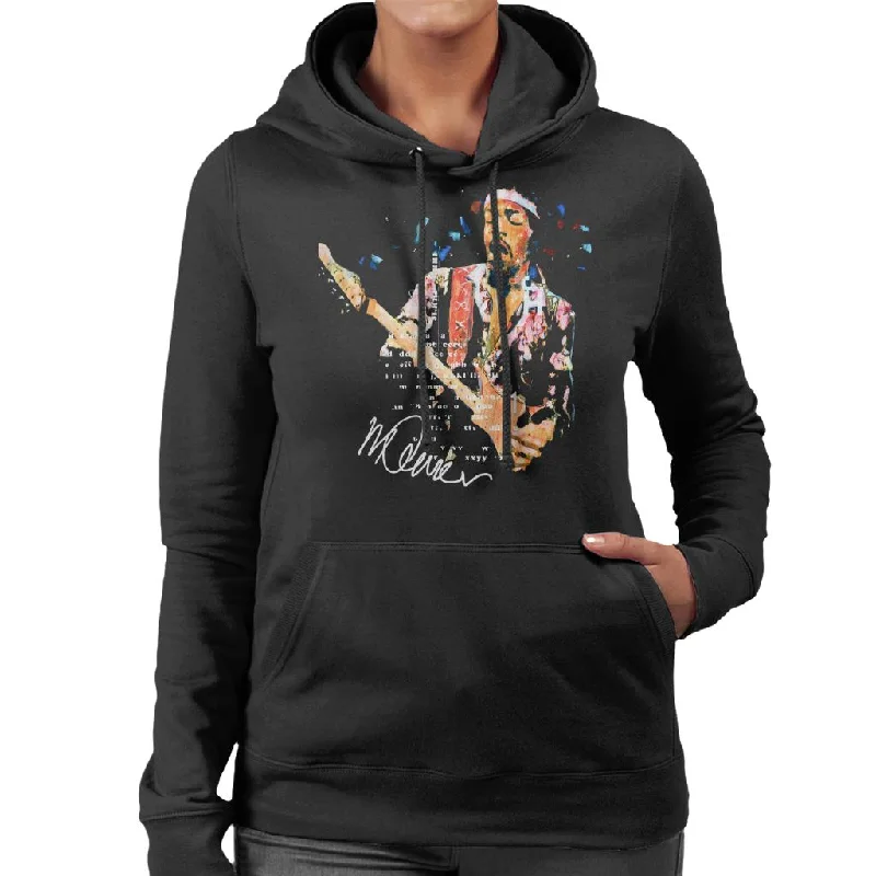 Sidney Maurer Original Portrait Of Guitarist Jimi Hendrix Women's Hooded Sweatshirt Oversized Hoodies for Women