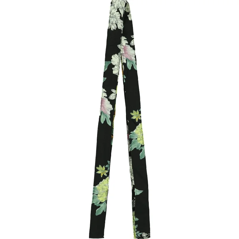 Tags Weekly Womens Floral Skinny Belt, Black, One Size