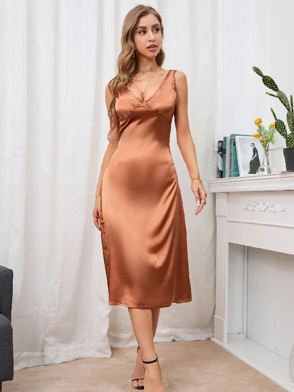 MegaBetty - Silky Satin Cami Dress