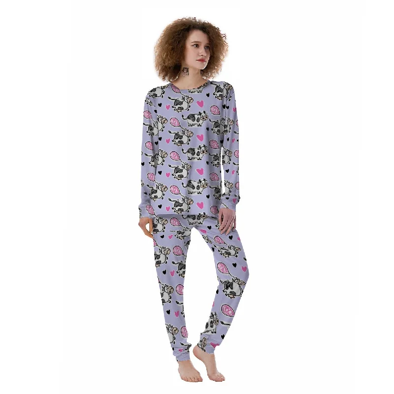 Cow Doodle Print Women's Pajamas Best pajama sets for relaxing weekends
