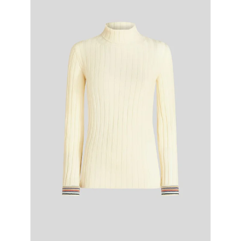 POLO NECK WOOL JUMPER Knitted sweaters