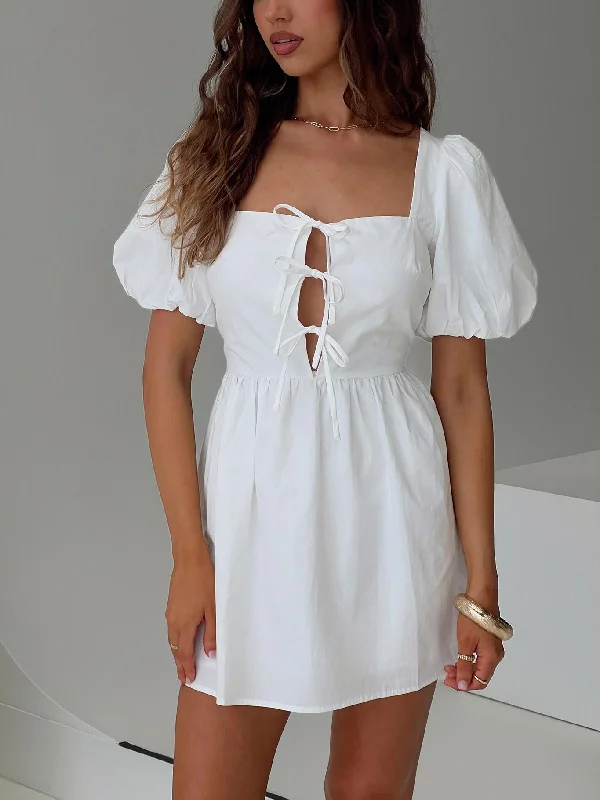 Kreamy Mini Dress White Graduation mini dresses