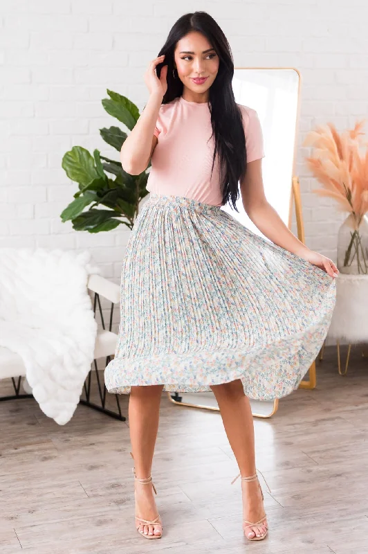 Always Blooming Modest Pleat Skirt Gothic unclassified skirts