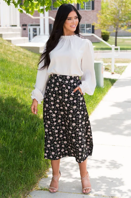 Always Included Floral Modest Skirt Trendy unclassified skirts