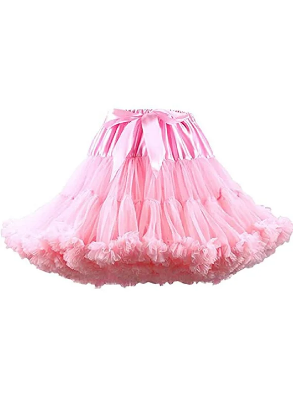 Pink Puffy Tulle Tutu Skirt Lounge unclassified skirts