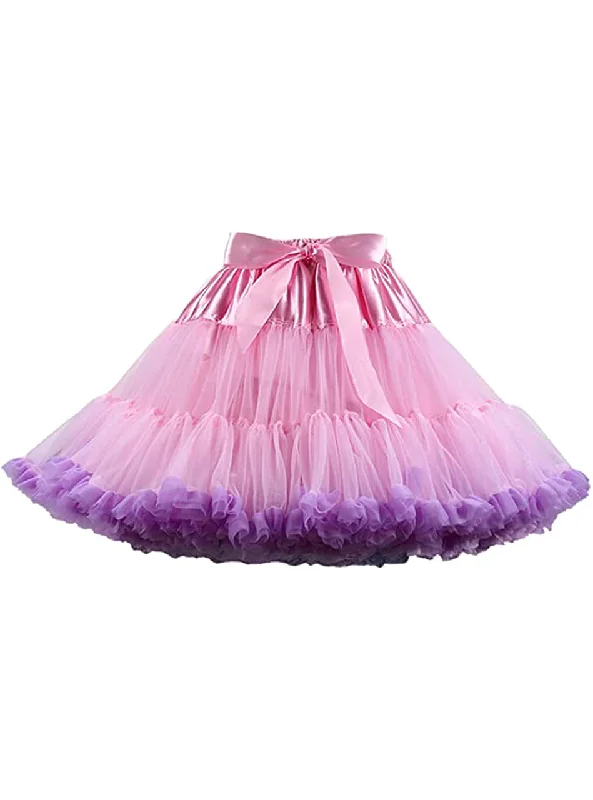 Pink Purple Puffy Tulle Tutu Skirt Popular unclassified skirts
