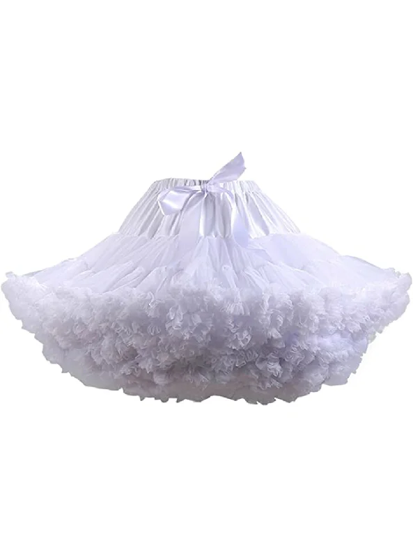 White Puffy Tulle Tutu Skirt Soft fabric unclassified skirts