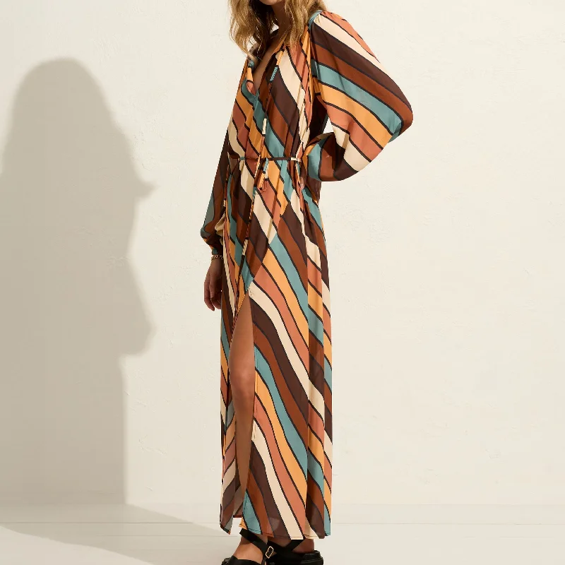 Auguste Loretta Maxi Dress - Multi Stripe Boho maxi dresses