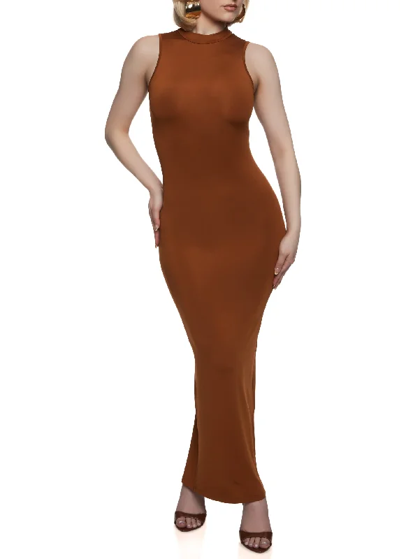 Daisy Sleeveless Mock Neck Maxi Dress Hot new arrivals in maxi dresses
