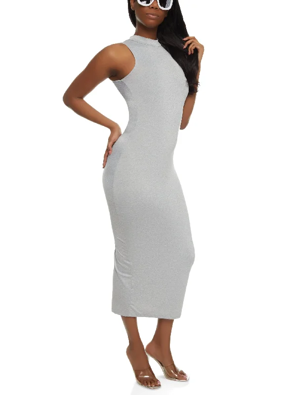 Daisy Sleeveless Mock Neck Maxi Dress Summer maxi dresses