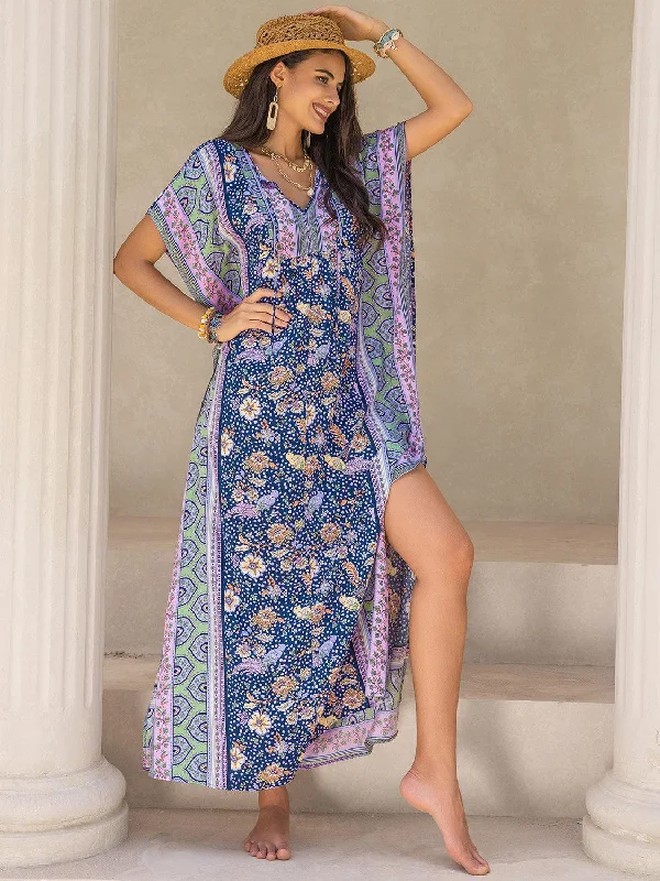 V-Neck Printed Slit Maxi Dress ASOS maxi dresses