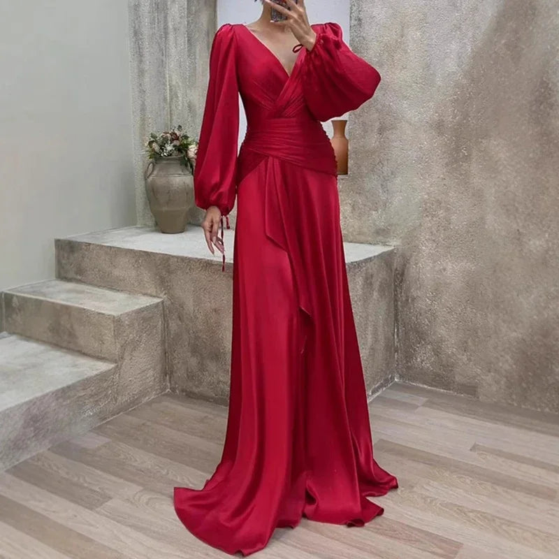 Aubrie | Elegant Flowing Gown Pastel unclassified dresses