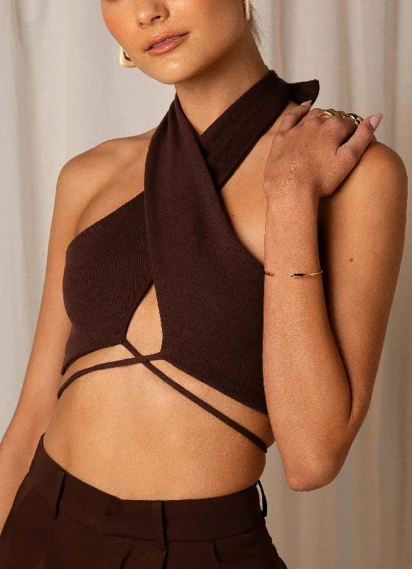 On The Run Crop - Choc Brown Formal unclassified dresses