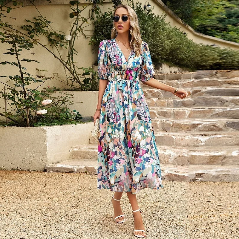 Renate | Dress With V-Neck Luxury unclassified dresses